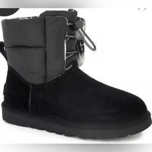 UGG Black Winter Boots Suede Finish NWT